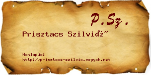 Prisztacs Szilvió névjegykártya